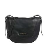 The Bridge - Borsa a tracolla Fedora in pelle di vacchetta grana, Nero